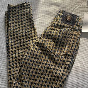 Rare Versace gold detail high waisted jeans